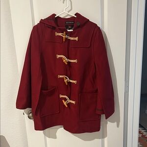 Classic Burgundy Toggle Duffle Coat - Women